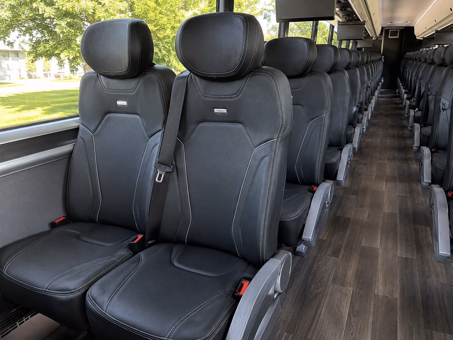 hoover charter bus interior